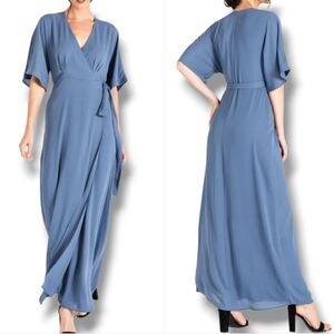 Elegant Blue Maxi Dress